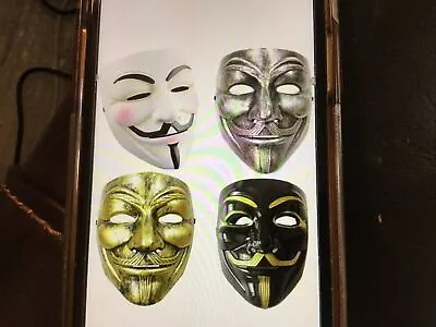 4 Pack V For Vendetta Mask Fawkes Anonymous Props For Halloween Party Costume • $19.99