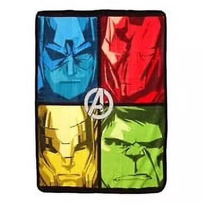 Marvel Comics Avengers Boxes Unite Blanket Warm Soft Super Throw 46  X 60'' • $29.87