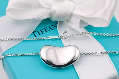 Tiffany & Co. Bean Necklace Elsa Peretti Large Bean Pendant 25mm On A 30  Chain • $349