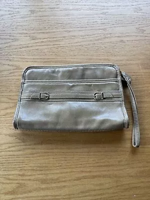 Vintage Mary Ann Rosenfeld Brown Leather Clutch • $19.99