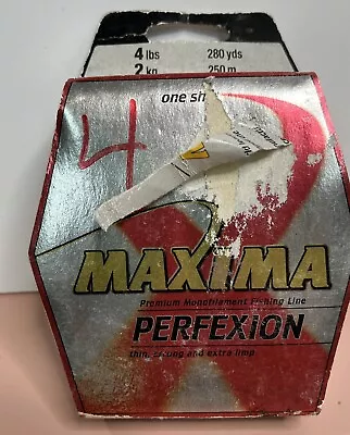 Maxima Perfexion Monofilament Fishing Line - 4 Lb Test 280 Yards New. Old Stock • $15.50