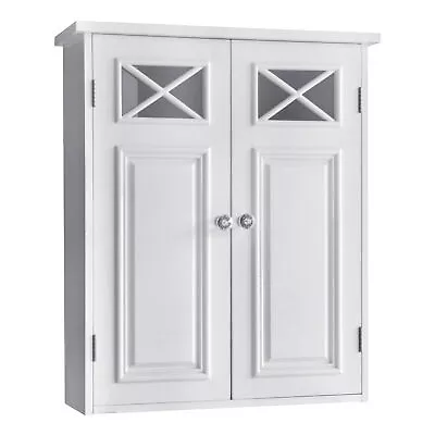 Bathroom Medicine Cabinet Space Saver Removable Wall Storage White • $69.99