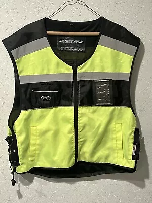 Fieldsheer Neon Green Reflective Phoslite Motorcycle Biker Vest Size XL-3XL • $39.95