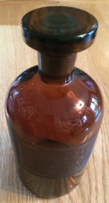 £44.99 • Buy Vintage Brown Glass Concentrated Nitric Acid Bottle Chemistry Lab
