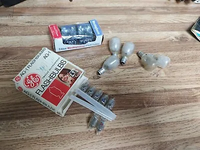 Old Vintage GE Flash Bulbs  Camera 1970's Sylvania Cubes Westinghouse GE AG-1 • $8