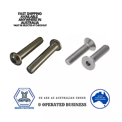 M3 M4 M5 M6 M8 Socket Screw Countersunk Head Button Head Stainless Steel 304  • $7.50