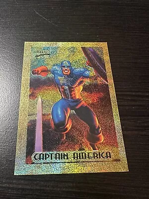 1994 Marvel Masterpieces Gold Holofoil Captain America  1 Of 10 * Rare * • $45