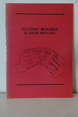 £5 • Buy CUTTING REMARKS By David Britland (with Gimmick)