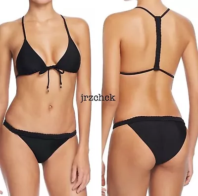 NWT 6 Shore Road 2 PC Braided T Back Tie Front Bikini Bathing Suit Set L $191 • $59.99