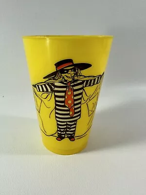 Vintage 5  Mcdonald's Hamburglar Yellow Plastic Cup Original • $10