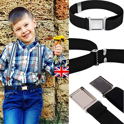 £4.99 • Buy Unisex Kids Belt Boys Girls Easy Use Adjustable Elastic Stretch Magnetic Belt UK