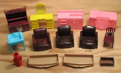 Lot Of 8 Plasco & 1 Marx Pieces Of Dollhouse Furniture & Others • $29.99