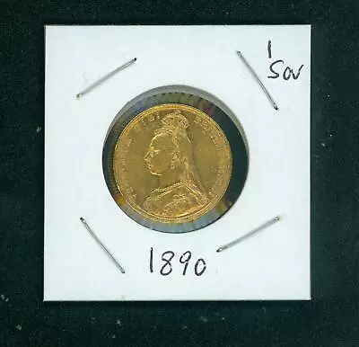 1890 GOLD SOVEREIGN Queen VICTORIA JUBILEE Great Britain United Kingdom ENGLAND  • $775