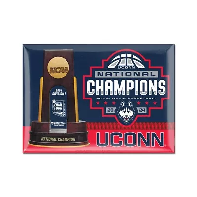 UCONN Huskies 2024 Wincraft NCAA Basketball National Champions 2x3 Magnet • $10.99
