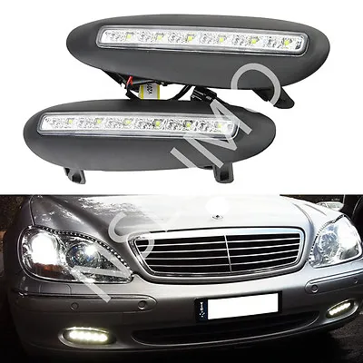 Mercedes Benz W220 S-Class 98-01 White DRL LED Daytime Running Fog Driving Light • $139.99