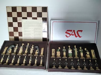 Sherlock Holmes Chess Set SAC Board Game Strategy Hand Decorated + Chess Board • £41