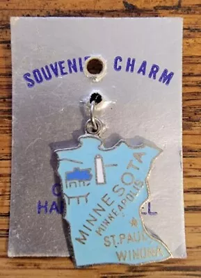 Vintage Blue Minnesota State Pendant Charm Minneapolis St. Paul Winona • $9.99