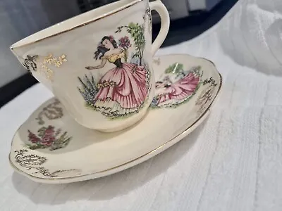 £8.99 • Buy Regency Vintage English Bone China Tea Cup And Saucer With Floral Decoration
