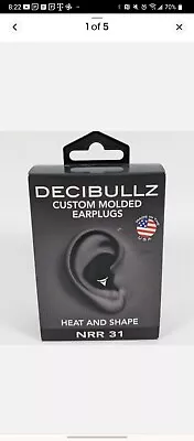 Decibullz Custom Molded Earplugs Black Highest NRR 31 Db Heat & Shape PLG1-BLK • $24