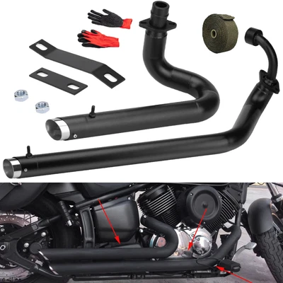$169 • Buy Shortshot Staggered Muffler Exhaust Pipe For Yamaha Drag VStar 650 Dragstar 650 
