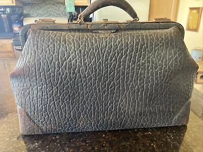 Vintage Genuine Walrus Hide Leather Doctor's Medical Bag • $99