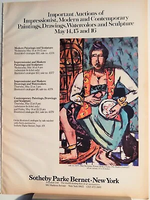 Max Beckman  Art Piece Vtg Orig  1980 Advertisement • $17.14