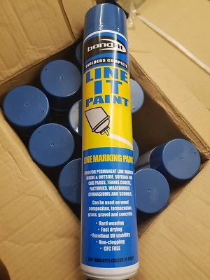 £16 • Buy  MARKSMAN  Line Marking Spray Paint 750ml Blue Permanent Survey Marker X 3
