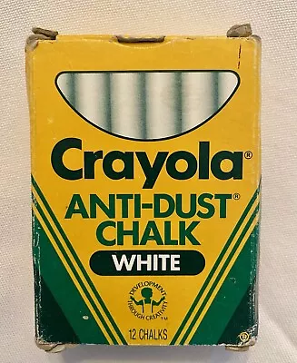 Vintage Crayola Anti-Dust White Chalk 1988 Binney & Smith 12 Count #1402 • $6.50