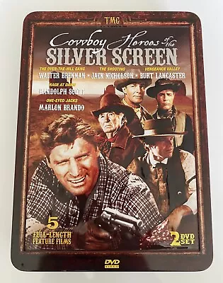 Cowboy Heroes Of The Silver Screen / X 5 Movies On DVD / Metal Case • £4.95