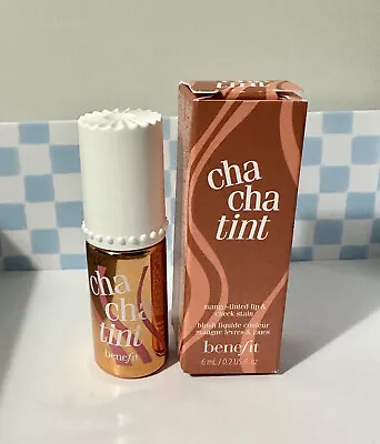 £12.49 • Buy Benefit Cha Cha Tint Mango-Tinted Lip & Cheek Stain 6ml Brand New In Box