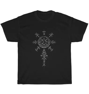 Classic Viking Symbols Compass Vegvisir Nordic Rune Celtic T-Shirt Unisex Gift • $17.99