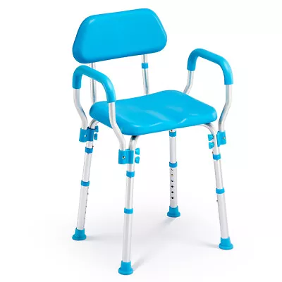 Zler Padded Shower Chair Medical Shower Bath Seat With Padded Arms And Back US • $98.99