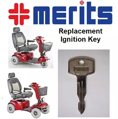 NEW Mobility Scooter Key For MERITS Pioneer 1 3 4 5 9 & 10. Original Stamped Key • $14.99