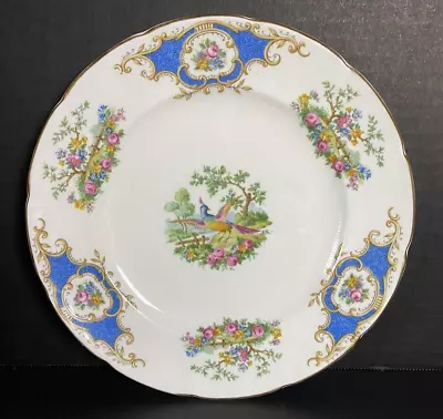 Vintage 1850 EB Foley Blue Broadway Made In England Bone China Plate Lunch Size • $12