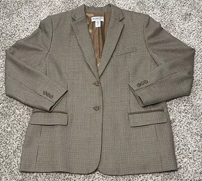 Vintage Pendleton Blazer Jacket Women’s Size 16 Brown Wool Classic Lined Pockets • $30