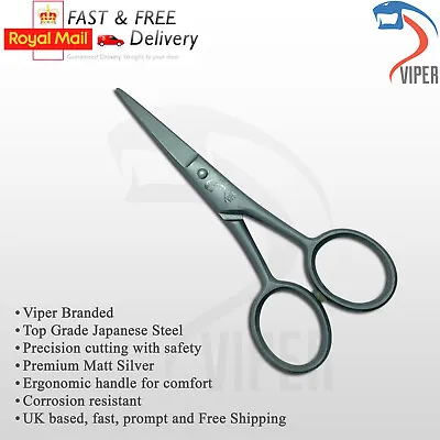 £5.49 • Buy Viper Moustache Scissors Beard Trimming Grooming Cutting Nose Hair Removal