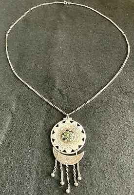 Vintage 70’s Caithness Scottish Silver Millefiori Pendant Celtic Edinburgh • £110