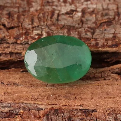 1.79 Ct Certified Natural Emerald Zambia Oval Cut Faceted Emerald Loose Gemstone • $19.99