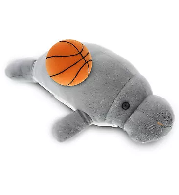 DolliBu Huggable Grey Manatee Stuffed Animal With Basketball Plush - 15 Inches • $24.41