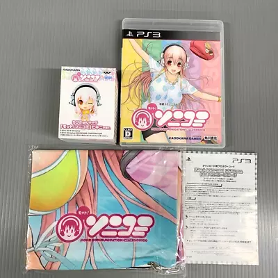 PS3 Motto Sonicomi Limited Edition W/Super Sonico Figure Pillow Case Japan BWB • $48.29