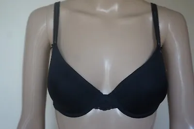 Ex Store M&s T Shirt Bra - Underwired - Padded - Black - Uk 34a - Was £16 • £4.99
