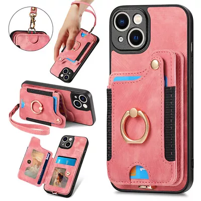 For OPPO A38 A58 A78 A16 A17 A9 Strap Magnetic Card Ring Shockproof Case Cover • $18.99