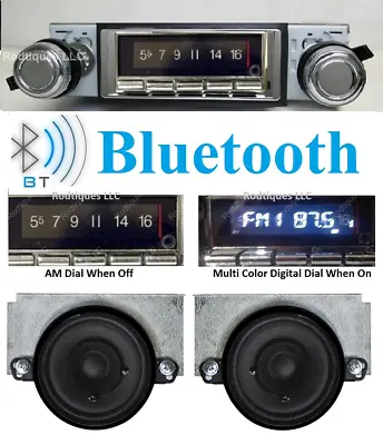 1970-1972 Chevelle & El Camino Bluetooth Stereo Radio + 2 Dash Speakers USA 740 • $436