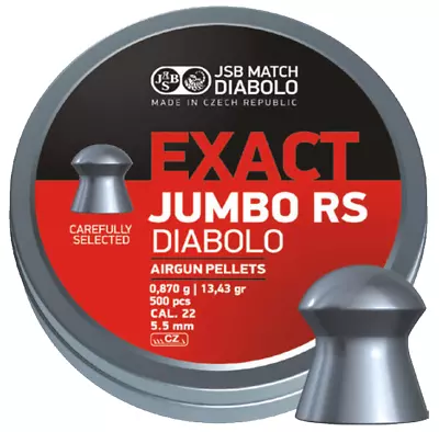 JSB Jumbo Exact RS .22 / 5.52mm Diabolo Light Domed Air Pellets • £21.99