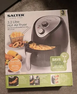 Salter 3.2L Air Fryer Personal 30-Minute Timer 7 Presets Non-Stick Tray1300W • £44.45