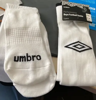 Bnwt Size 4-6.5 Umbro Boys Football Socks X 2 Free Post • £5.25