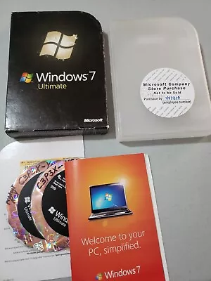 Microsoft Windows 7 Ultimate 32 Bit And 64 Bit DVDs MS WIN Full Retail Box Vers. • $91.97