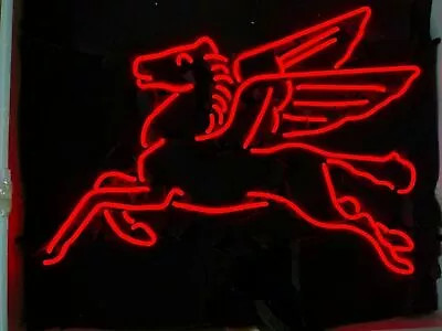 US STOCK 20 X16  Mobilgas Flying Pegasus Horse Neon Sign Light Lamp Decor • $135.98