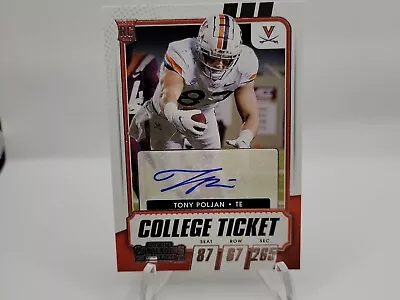 2021 Contenders Draft Picks Tony Poljan College Ticket Auto RC #316 I537 • $6.99