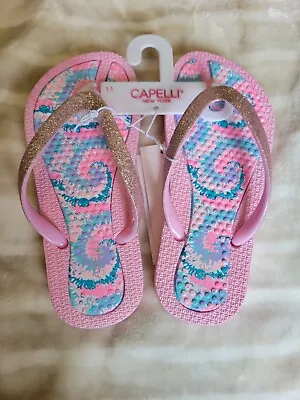 NWT Capelli New York Girl's Pink Tie Dyed Sandals Size 11 • $13.90